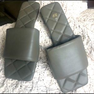 H & M soft comfy slides, size 8